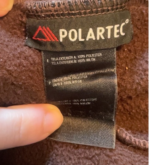 The North Face Polartec Fleece Jacket Women's M Brown Zip Up Puffer Panel - Picture 4 of 6